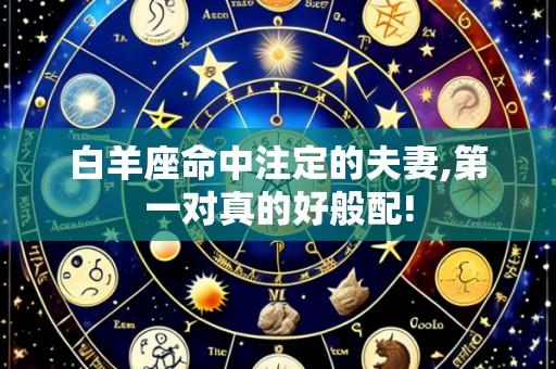 白羊座命中注定的夫妻,第一对真的好般配!