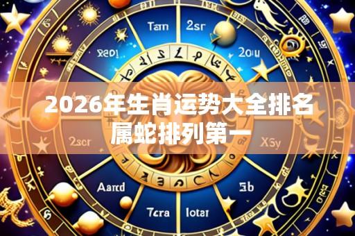 2026年生肖运势大全排名 属蛇排列第一