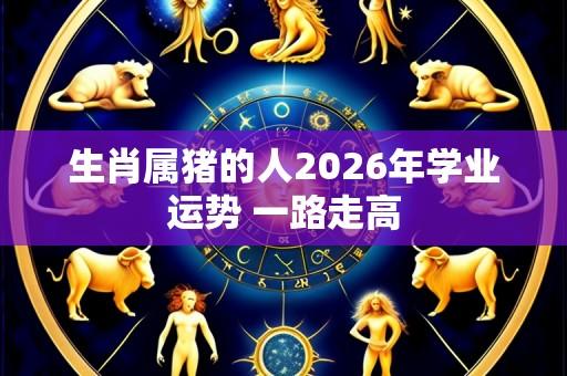 生肖属猪的人2026年学业运势 一路走高