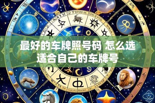 最好的车牌照号码 怎么选适合自己的车牌号