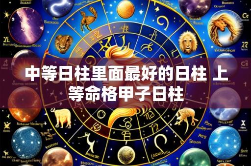 中等日柱里面最好的日柱 上等命格甲子日柱