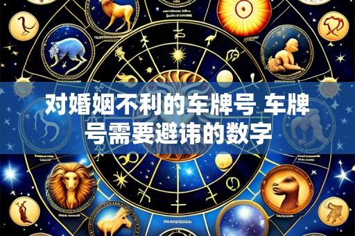 对婚姻不利的车牌号 车牌号需要避讳的数字