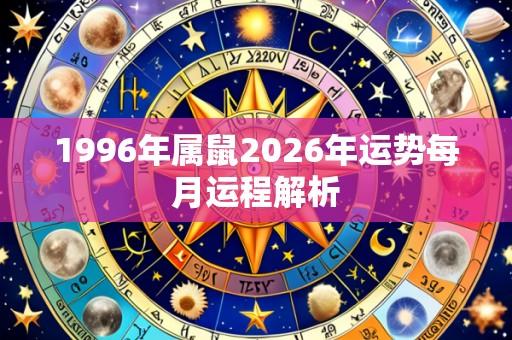 1996年属鼠2026年运势每月运程解析