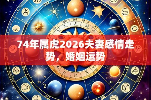 74年属虎2026夫妻感情走势，婚姻运势