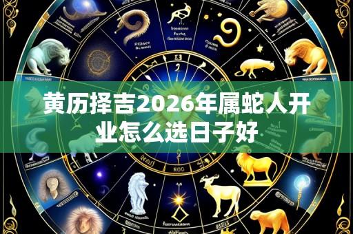 黄历择吉2026年属蛇人开业怎么选日子好