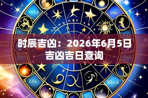 时辰吉凶：2026年6月5日吉凶吉日查询