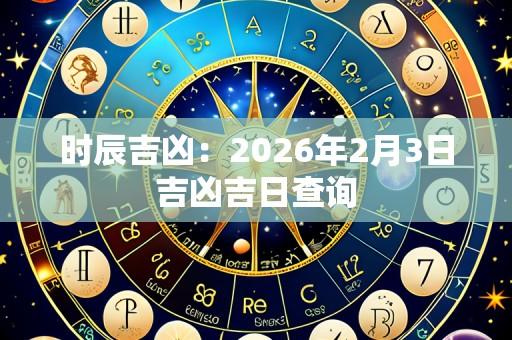时辰吉凶:2026年2月3日吉凶吉日查询