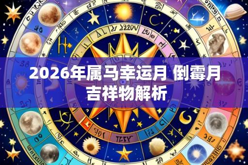 2026年属马幸运月 倒霉月 吉祥物解析