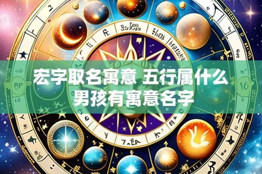 宏字取名寓意 五行属什么 男孩有寓意名字
