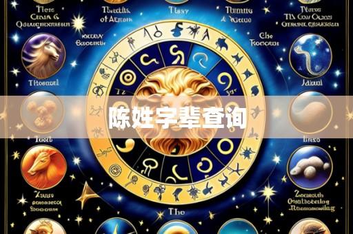 陈姓字辈查询