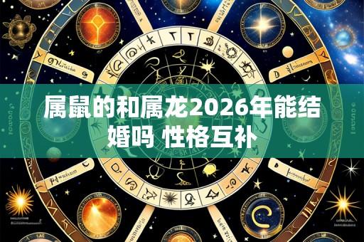属鼠的和属龙2026年能结婚吗 性格互补