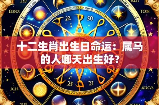 十二生肖出生日命运：属马的人哪天出生好？