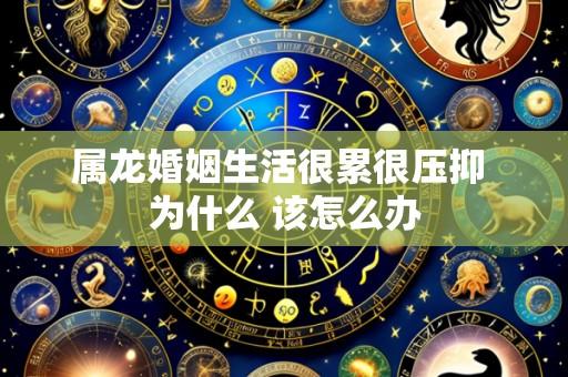 属龙婚姻生活很累很压抑 为什么 该怎么办