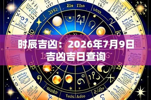 时辰吉凶:2026年7月9日吉凶吉日查询