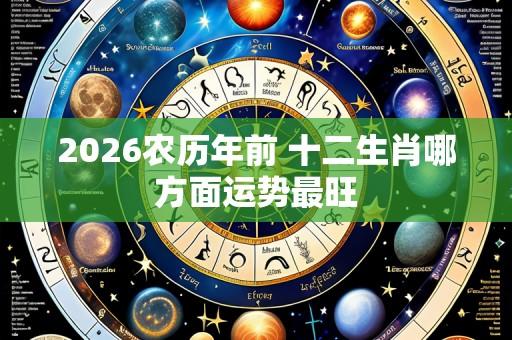 2026农历年前 十二生肖哪方面运势最旺
