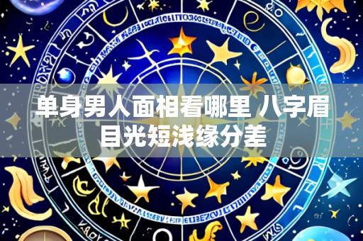单身男人面相看哪里 八字眉目光短浅缘分差
