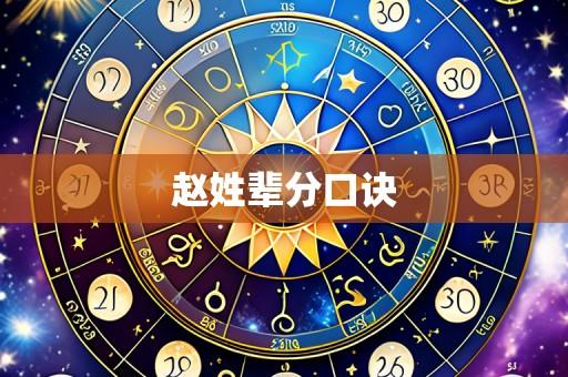赵姓辈分口诀