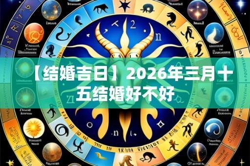 【结婚吉日】2026年三月十五结婚好不好