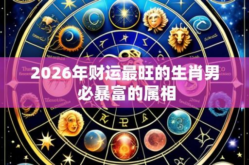 2026年财运最旺的生肖男 必暴富的属相