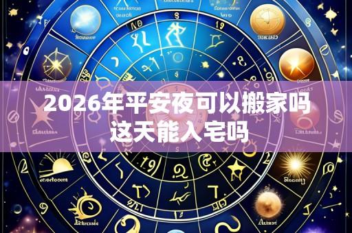 2026年平安夜可以搬家吗 这天能入宅吗