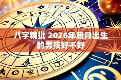 八字精批 2026年腊月出生的男孩好不好