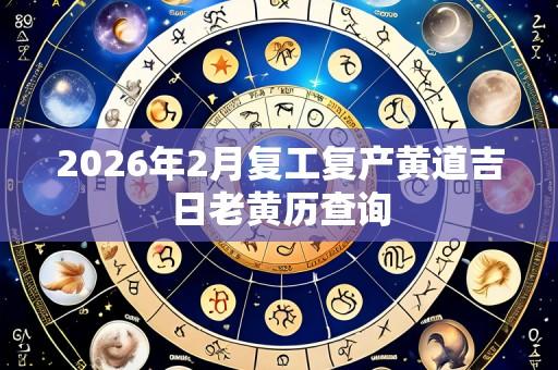 2026年2月复工复产黄道吉日老黄历查询