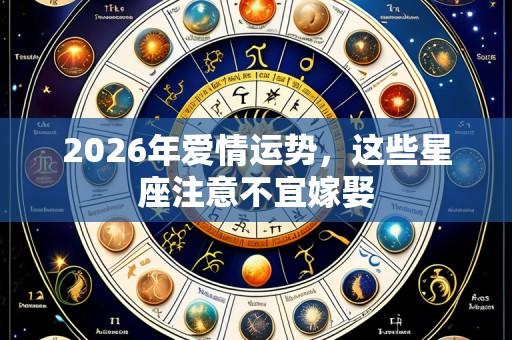 2026年爱情运势，这些星座注意不宜嫁娶