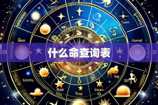 什么命查询表
