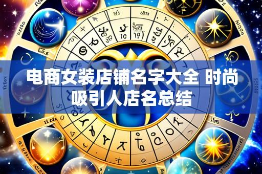 电商女装店铺名字大全 时尚吸引人店名总结