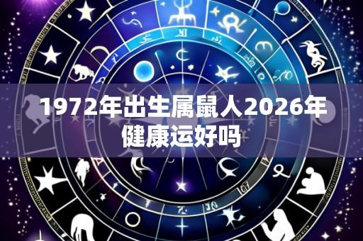 1972年出生属鼠人2026年健康运好吗