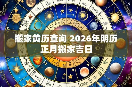 搬家黄历查询 2026年阴历正月搬家吉日