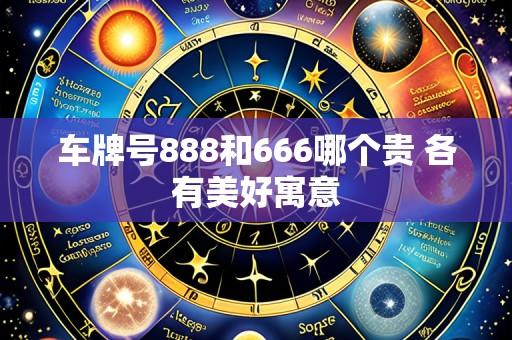 车牌号888和666哪个贵 各有美好寓意