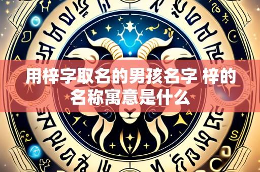 用梓字取名的男孩名字 梓的名称寓意是什么