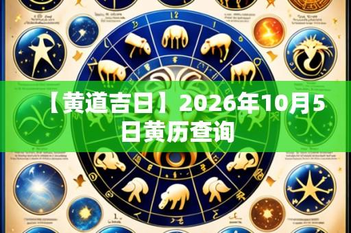 【黄道吉日】2026年10月5日黄历查询
