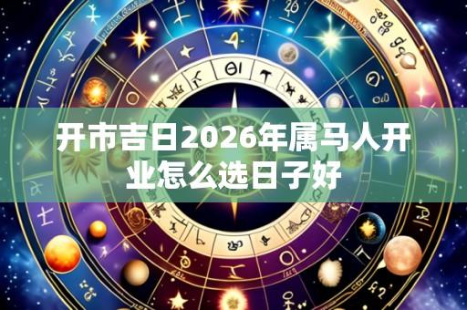 开市吉日2026年属马人开业怎么选日子好