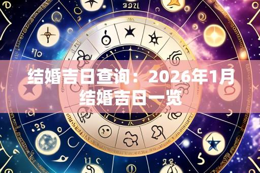结婚吉日查询：2026年1月结婚吉日一览