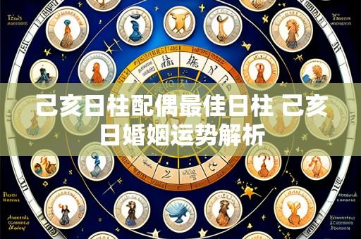 己亥日柱配偶最佳日柱 己亥日婚姻运势解析