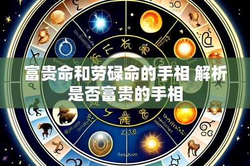 富贵命和劳碌命的手相 解析是否富贵的手相