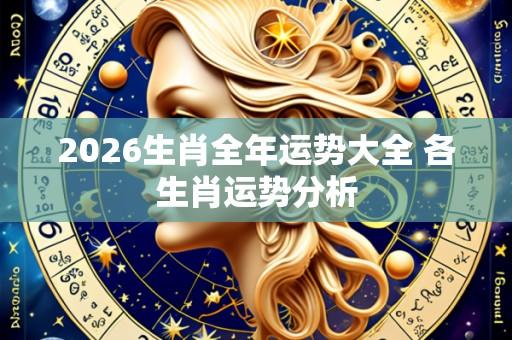 2026生肖全年运势大全 各生肖运势分析