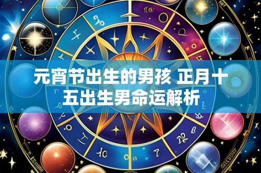 元宵节出生的男孩 正月十五出生男命运解析
