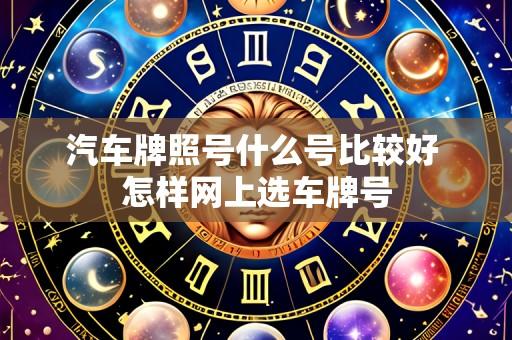 汽车牌照号什么号比较好 怎样网上选车牌号