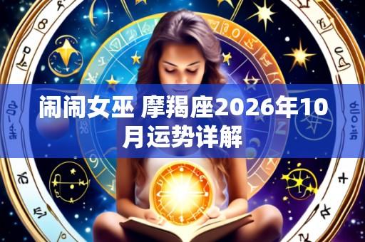 闹闹女巫 摩羯座2026年10月运势详解