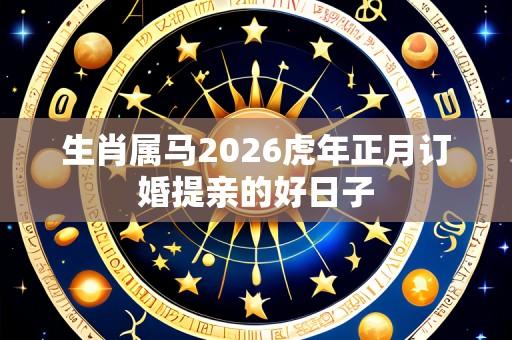 生肖属马2026虎年正月订婚提亲的好日子