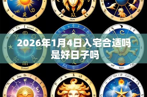2026年1月4日入宅合适吗 是好日子吗