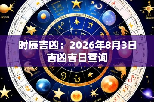 时辰吉凶：2026年8月3日吉凶吉日查询