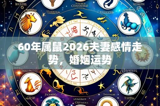 60年属鼠2026夫妻感情走势,婚姻运势