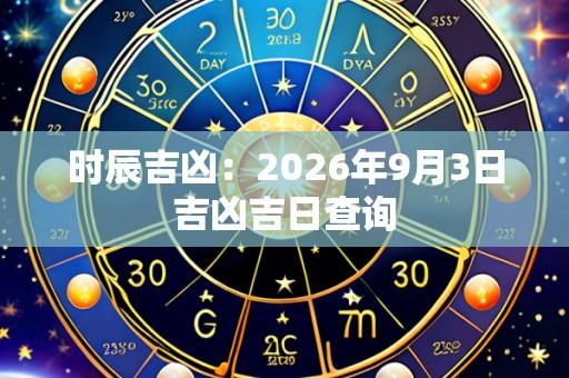 时辰吉凶：2026年9月3日吉凶吉日查询