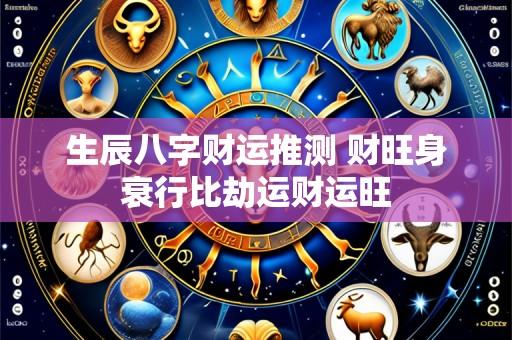 生辰八字财运推测 财旺身衰行比劫运财运旺