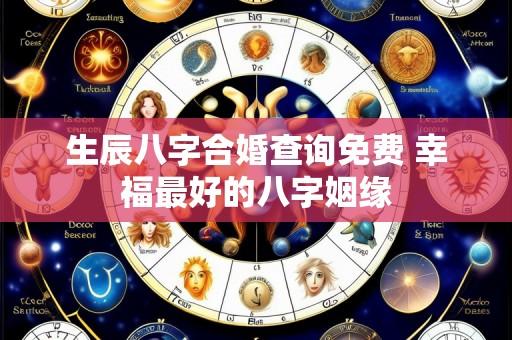 生辰八字合婚查询免费 幸福最好的八字姻缘