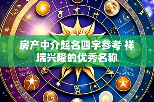房产中介起名四字参考 祥瑞兴隆的优秀名称